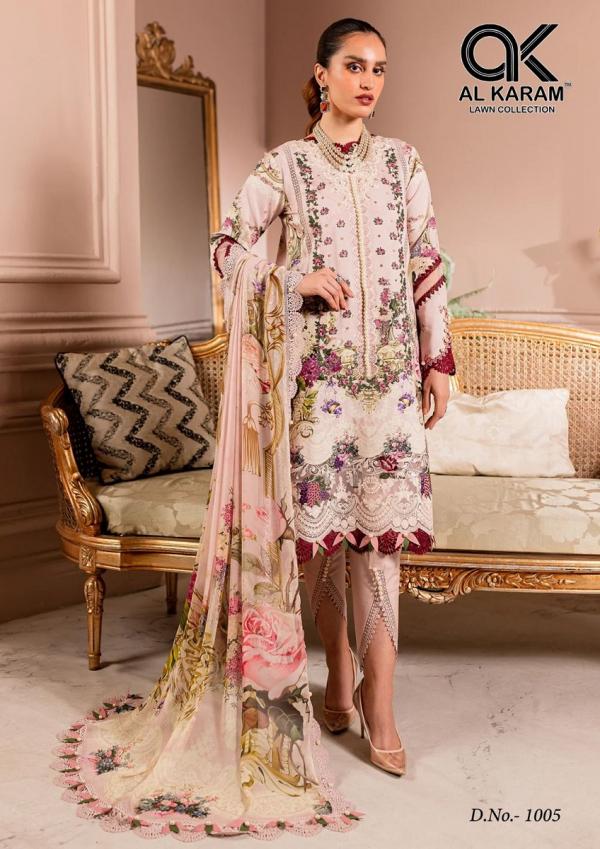 Al Karam Florence Cambric Cotton Dress Material Collection